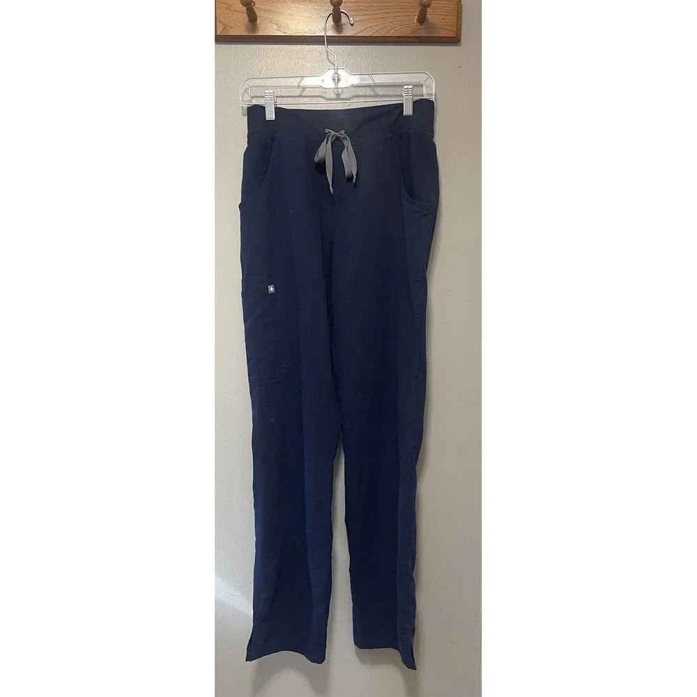 Figs Scrub Pants Tech Collection Lot Of 2 Women's Size Small Blue/Black